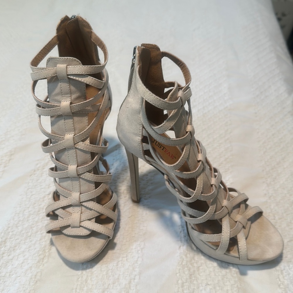 JUSTFAB Light Tan Heels